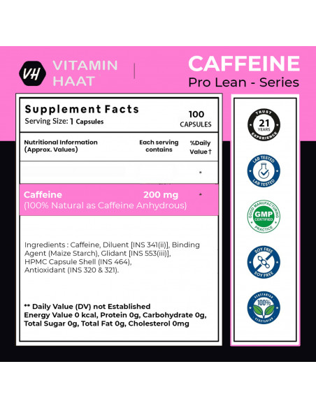 Caffeine Pre Workout Supplement for Men & Women