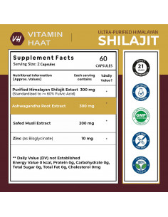Shilajit Gold For Men With Pure Shilajit Resin,Safed Musli, Ashwagandha, Zinc 2