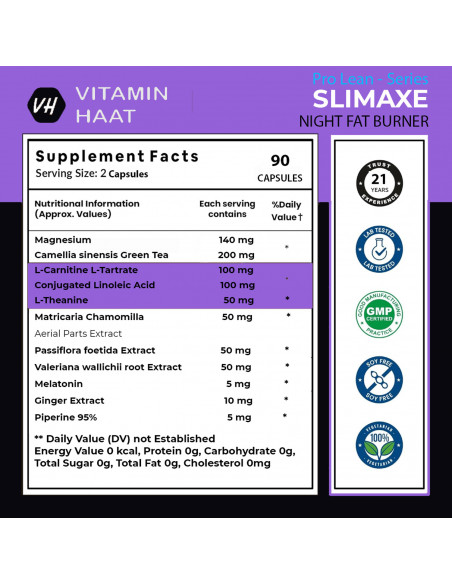 Slimaxe Night Fat Burner for Weight Loss for Women and Men