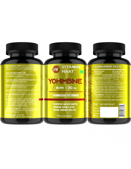 Yohimbine Bark Extract 30mg