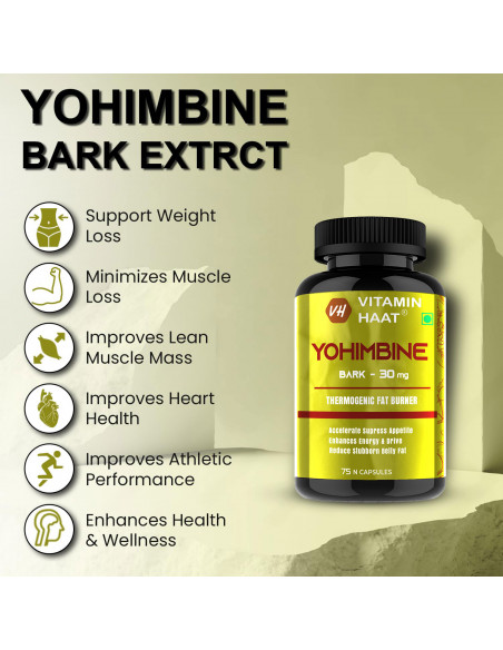 Yohimbine Bark Extract 30mg