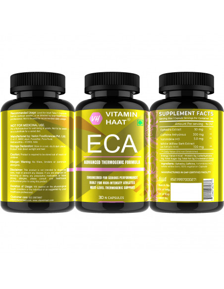 Caffeine, Ephedra Extract, L-Theanine Capsules