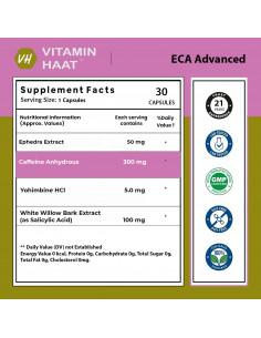 Caffeine, Ephedra Extract, L-Theanine Capsules 2